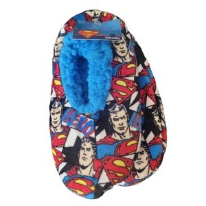Superman fuzzy slipper socks size M/L 13-4 shoe
